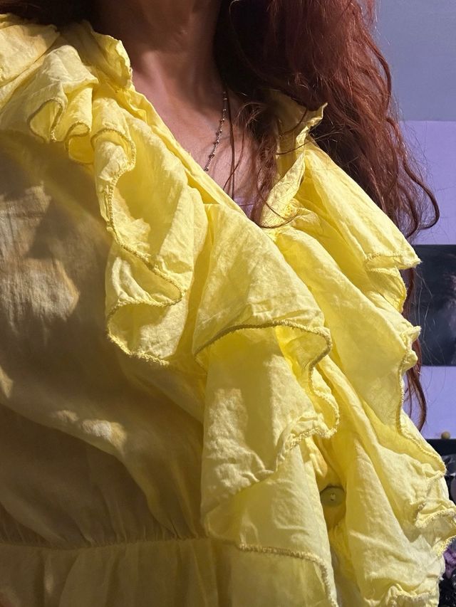 Vestido JOT amarillo - volantes