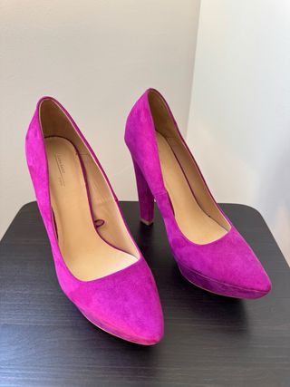 Tacones Zara Morados/fucsia 39