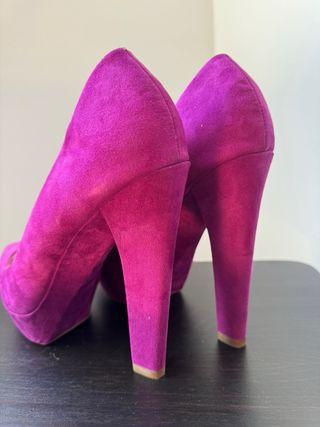 Tacones Zara Morados/fucsia 39