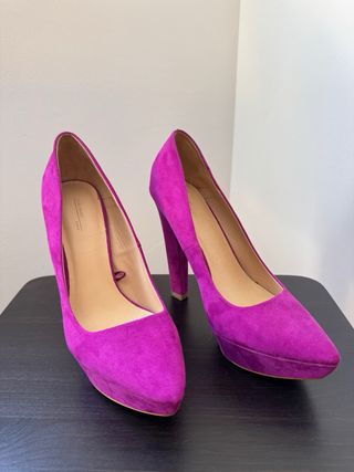 Tacones Zara Morados/fucsia 39