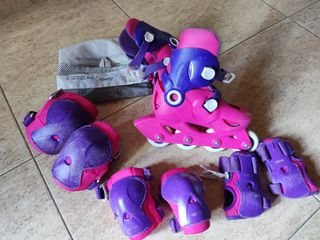 Patines Oxelo Play niña, incluye protecciones.
