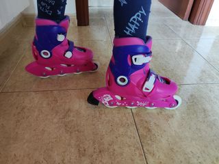 Patines Oxelo Play niña, incluye protecciones.