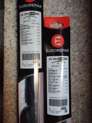 Escobillas limpiaparabrisas Eurorepar