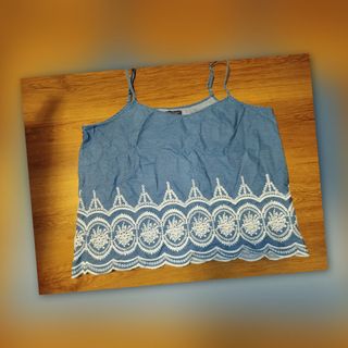 Top Mango - Tirantes Azul