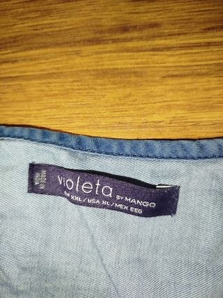 Top Mango - Tirantes Azul