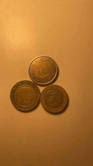 Monedas Euro: España, Grecia, Eslovaquia