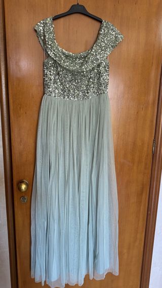 Vestito paillettes verde -