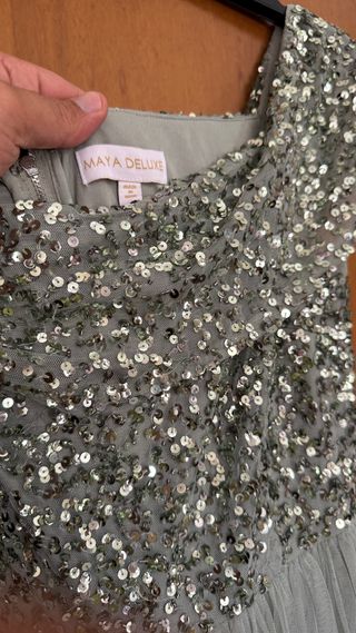 Vestito paillettes verde -