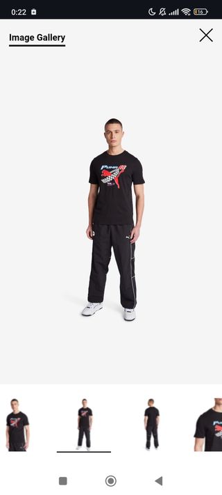 Camiseta Puma negra Rally Cat talla M y L