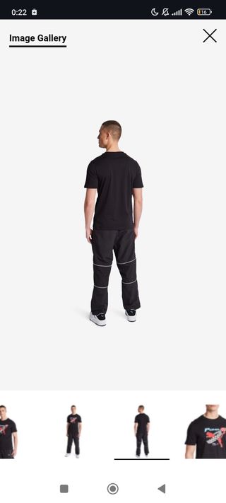 Camiseta Puma negra Rally Cat talla M y L