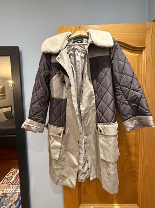 Chaqueta Purificación García beige-marrón