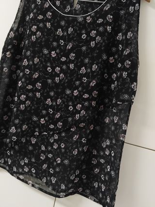Blusa Azay Collection XXL - Negra, Flores