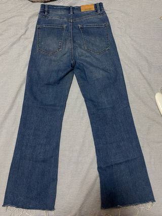 Pantalones campana azul