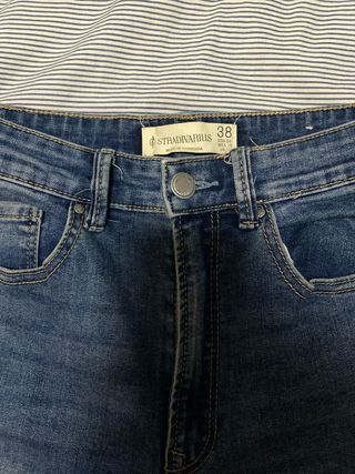 Pantalones campana azul