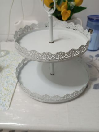 Soporte 2 pisos blanco