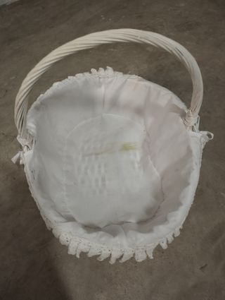 Cesta mimbre blanca - Decoración