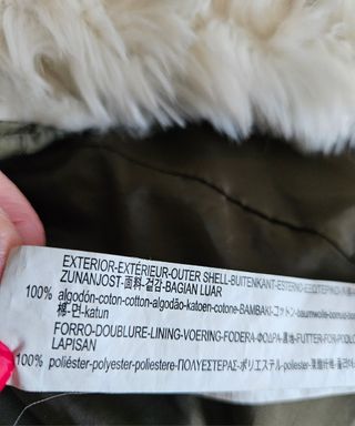 Parka Zara camuflaje - Forro borreguillo