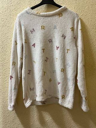 Pijama cálido letras - Blanco
