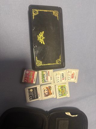Nintendo 3DS negra + 7 juegos + funda