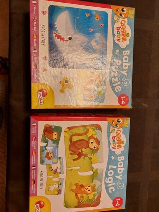  6 puzzles de Madera Vehículos
+ 2 puzzles carton