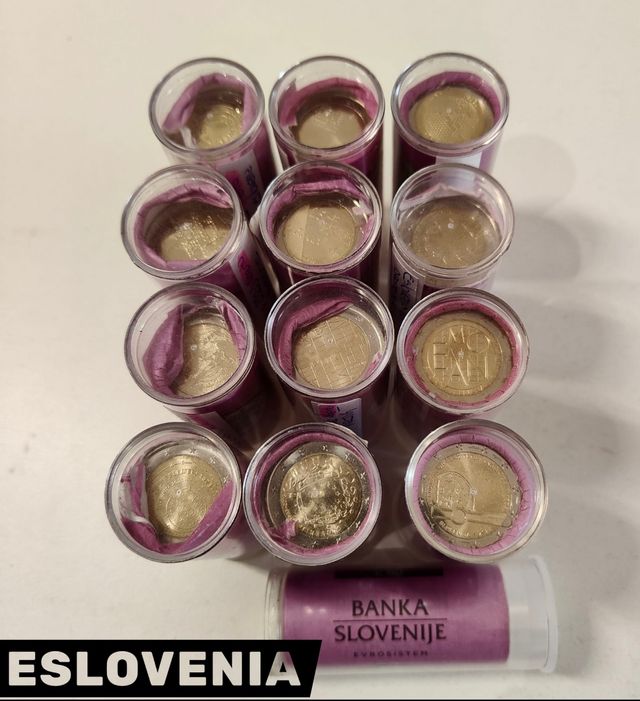 MONETE COMMEMORATIVE DELLA SLOVENIA DA 2€ SENZA CERCHIO