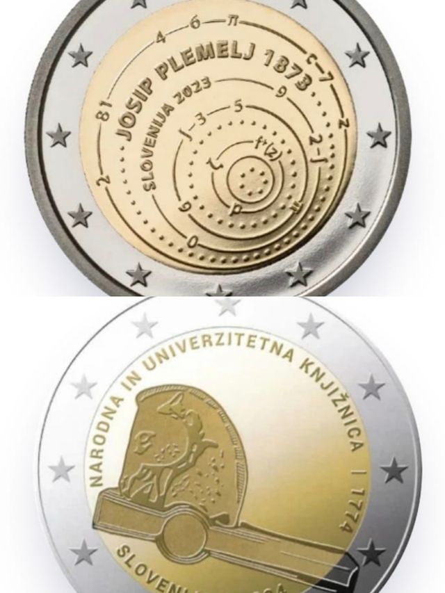 MONETE COMMEMORATIVE DELLA SLOVENIA DA 2€ SENZA CERCHIO