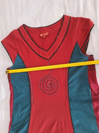 Vestido Le Flic Rojo-Verde Talla L