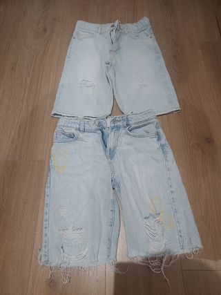 Shorts niño tiro medio rotos