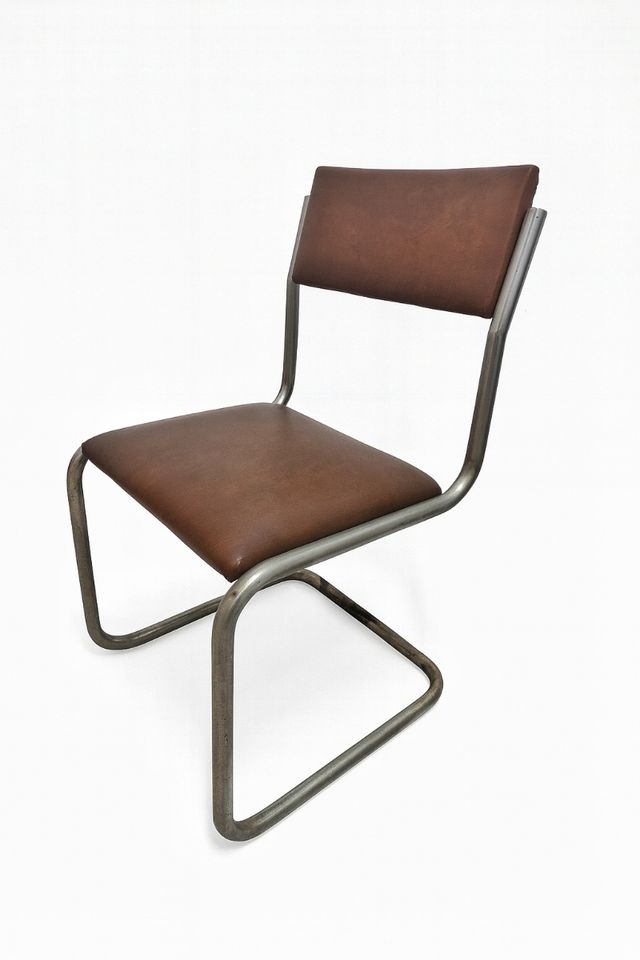 Silla cantilever vintage marrón