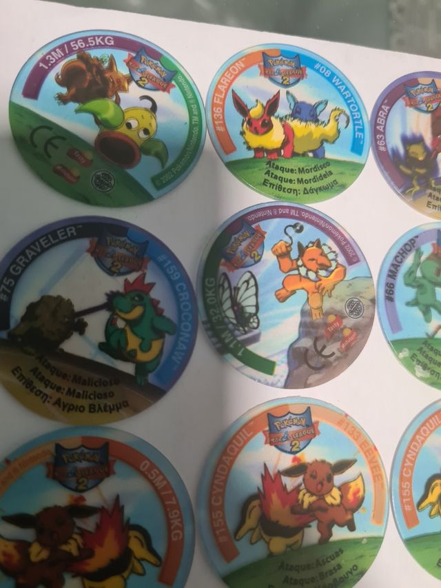 12 Tazos League 2 - Pokemon