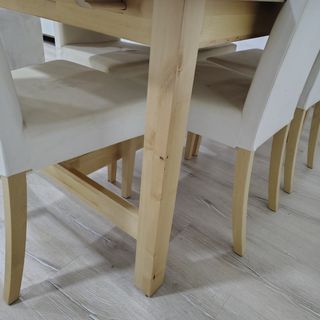 Mesa comedor extensible abedul