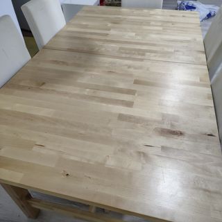 Mesa comedor extensible abedul