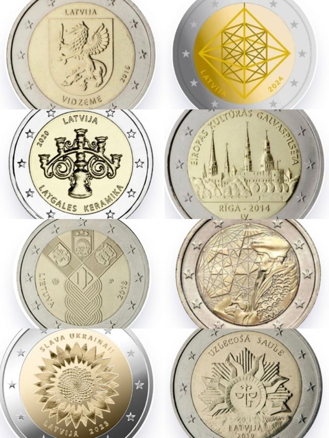 MONETE COMMEMORATIVE LETTONE DA 2€