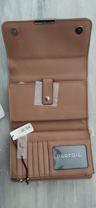Cartera parfois beige y marrón