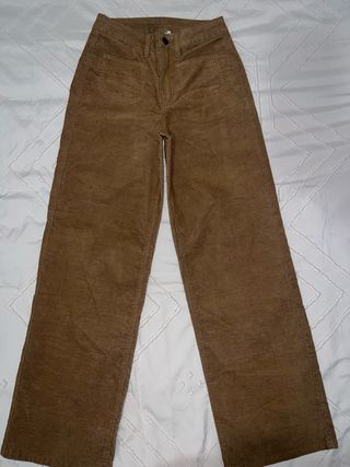 Pantalones pana mujer marrón
