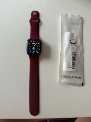 Correa silicona compatible Apple Watch - Rojo vino