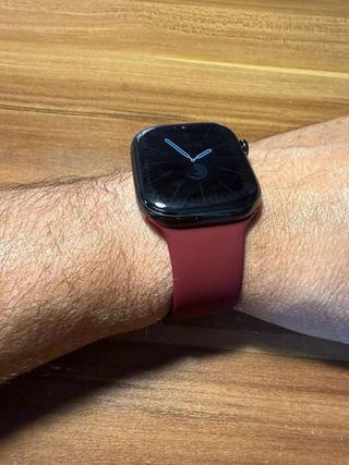 Correa silicona compatible Apple Watch - Rojo vino
