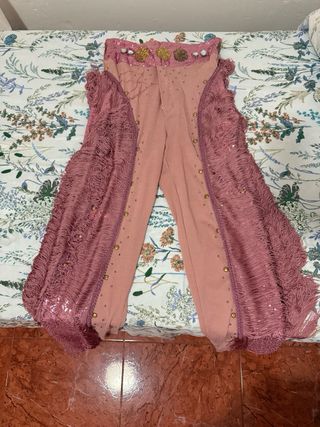 Traje carnaval rosa brillante