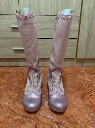 Traje carnaval rosa brillante