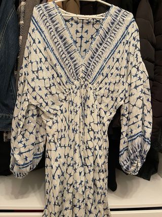 Vestido Zara - Azul y Blanco