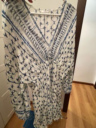 Vestido Zara - Azul y Blanco