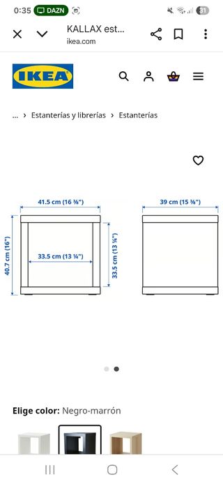 Estantería Kallax IKEA negra