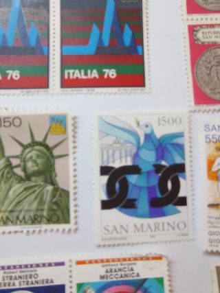 Francobolli San Marino Italia - 35 pezzi