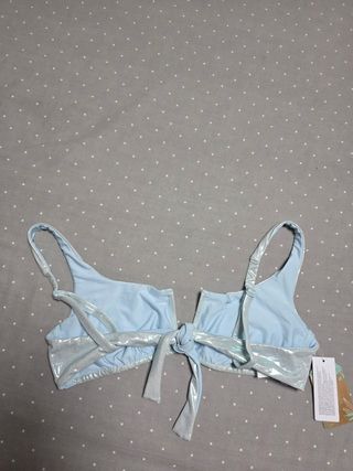 Bikini Calzedonia azul metalizado