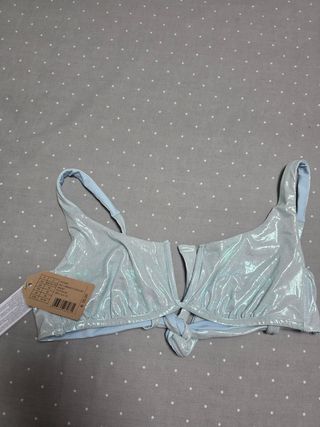 Bikini Calzedonia azul metalizado
