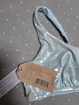 Bikini Calzedonia azul metalizado