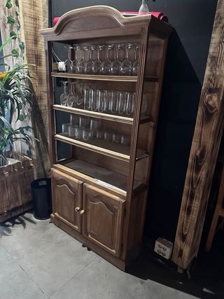 Mueble madera salón-rest. vintage