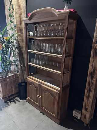 Mueble madera salón-rest. vintage