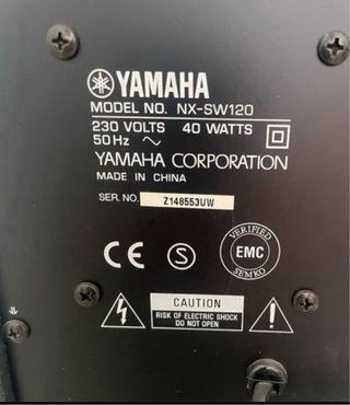 Yamaha DVX-DVR120 Sistema de sonido 2.1
