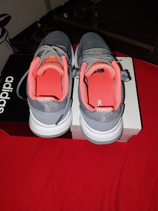 Zapatillas Adidas Runfalcon Gris Rosa  